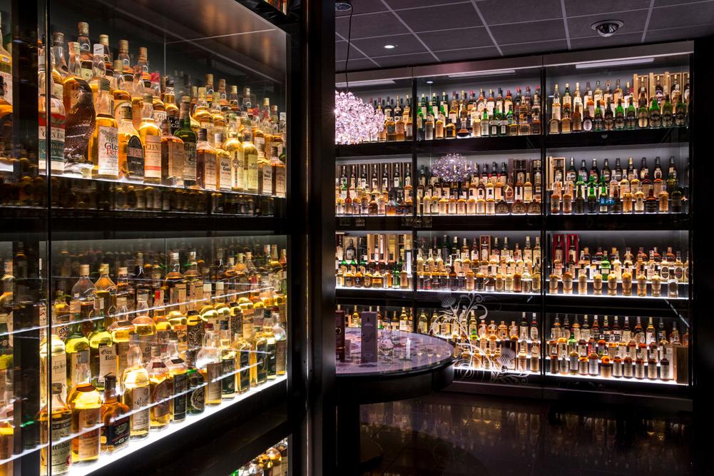 The world’s largest whisky collection, in Edinburgh, Scotland. (Courtesy The Scotch Whiskey Experience)