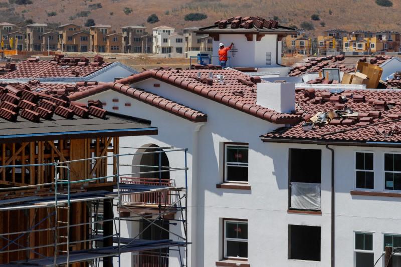 Construction work on a large scale housing project of over 600 homes in Oceanside, Calif., on June 25, 2018. (Mike Blake/Reuters)