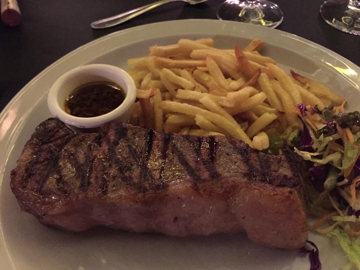 Steak and frites at Don Julio restaurant in Buenos Aires, Argentina. (Tim Johnson)