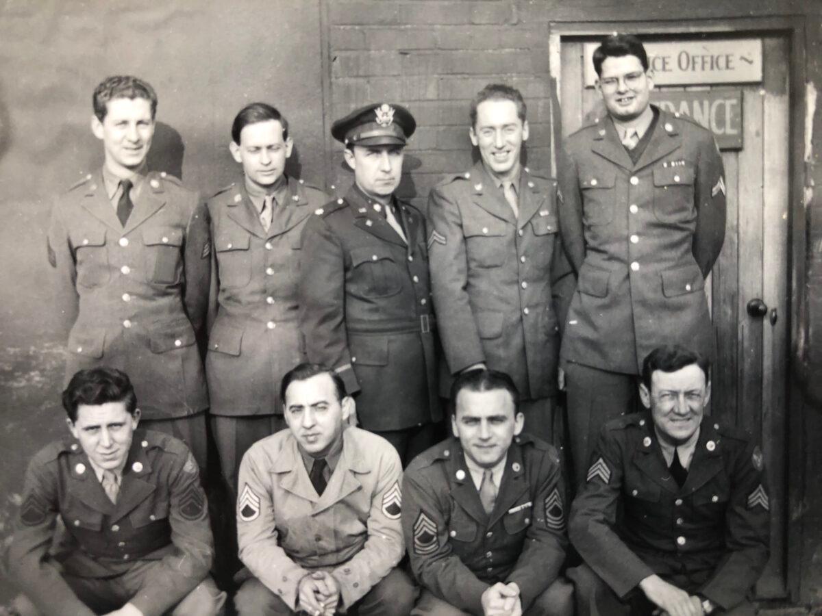 Edmund “Ted” Deeter Jr (top R), served as an accountant in the 306th Bomb Group, known as the “Reich Wreckers,” during World War II, circa 1943-45. (Courtesy of Rachael Dymski)