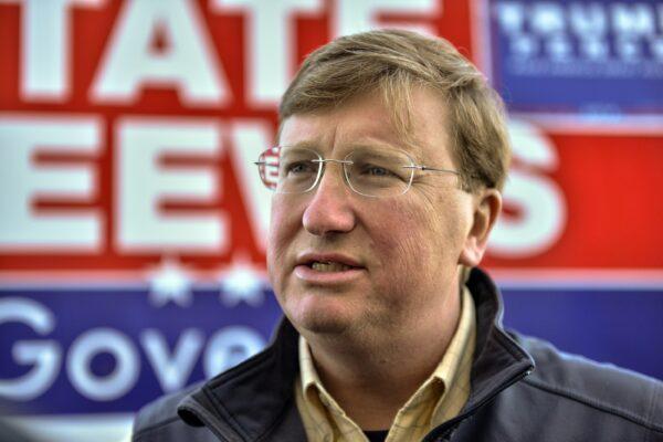 Tate Reeves in a Nov. 1, 2019, file photograph in Tupelo, Miss., before winning the gubernatorial election. (Brandon Dill/Getty Images)