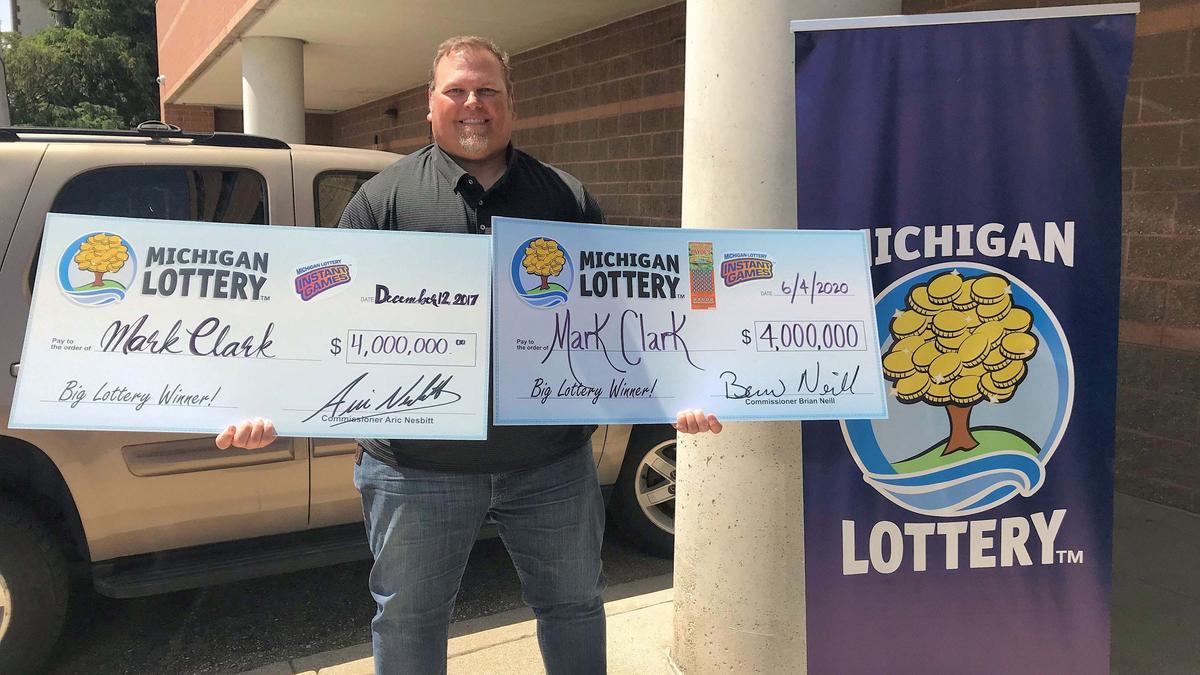 Mark Clark won $4 million from a lottery scratch-off instant game. (Courtesy of Michigan Lottery Connect)