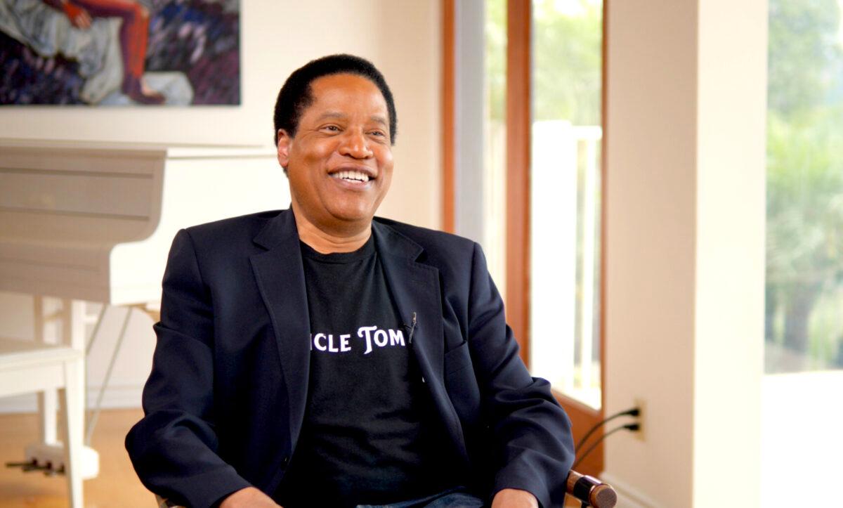 Talk show host and bestselling author Larry Elder at his home in Los Angeles, on June 17, 2020. (Hau Nguyen/The Epoch Times)