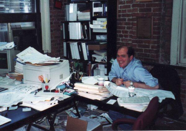 Mariotti at his desk in 1998. (Courtesy of Steve Mariotti)