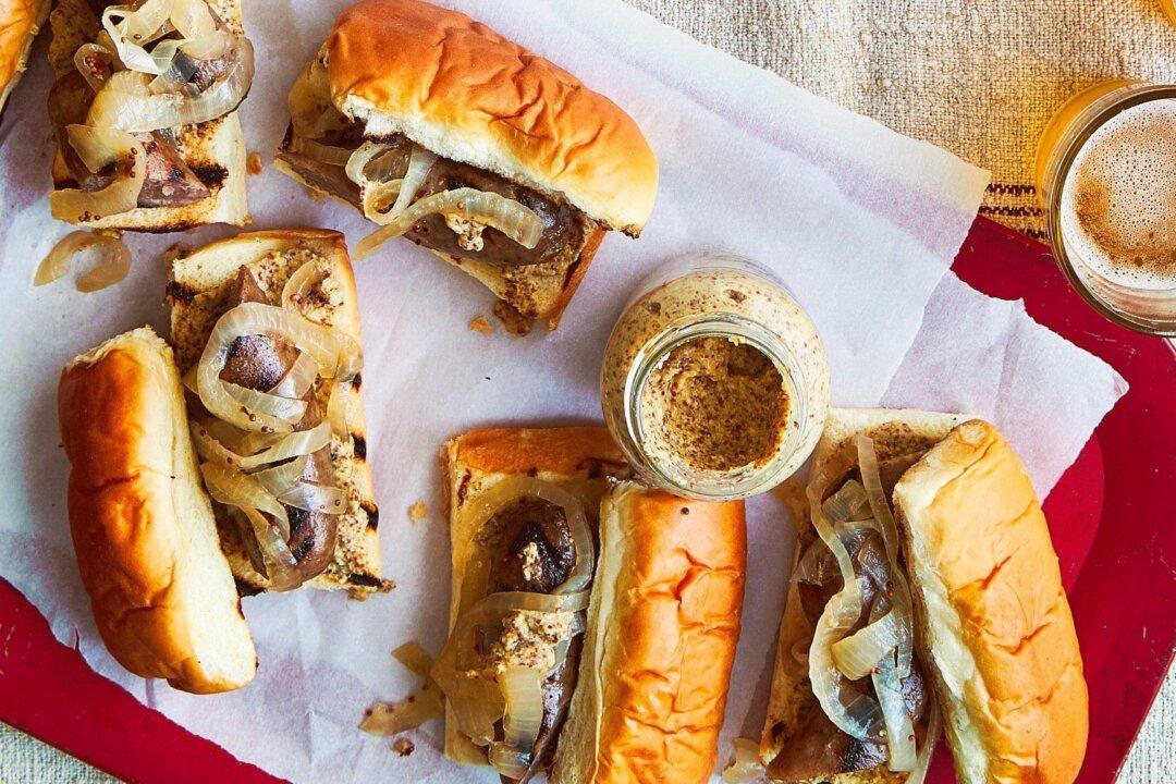 Two-Step Beer Brat Sliders With Mustard