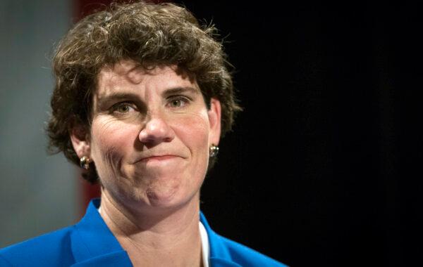 Amy McGrath speaks to supporters in Richmond, Ky., on Nov. 6, 2018. (Bryan Woolston/ File/AP Photo)