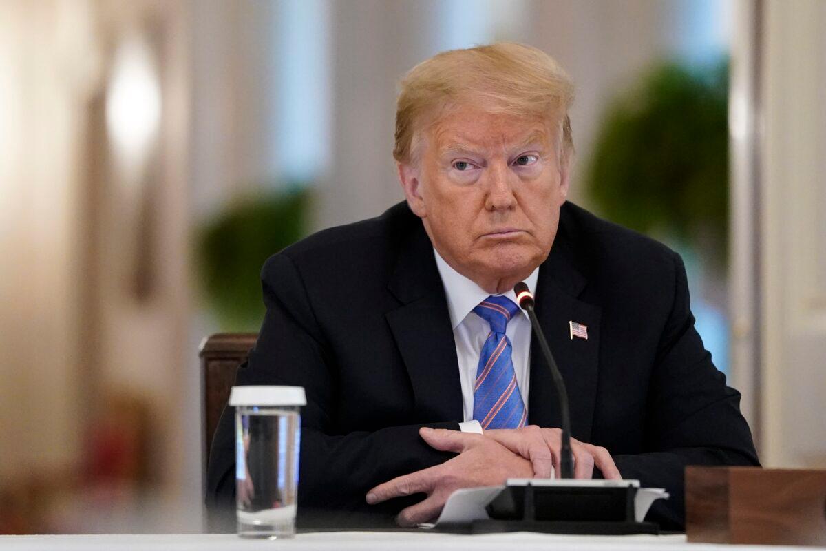 President Donald Trump participates in a meeting in Washington on June 26, 2020. (Drew Angerer/Getty Images)