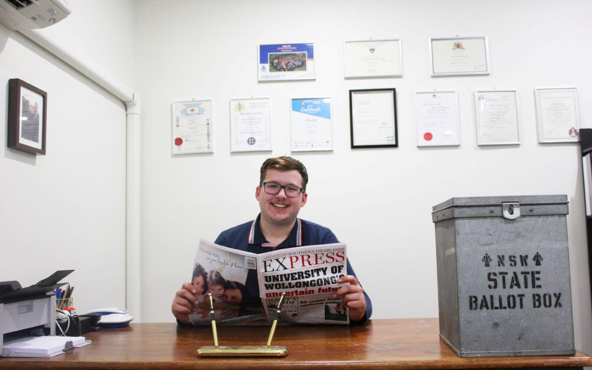 Cristian King of King Media with his newly started regional paper The Southern Highlands Express July 1, 2020.