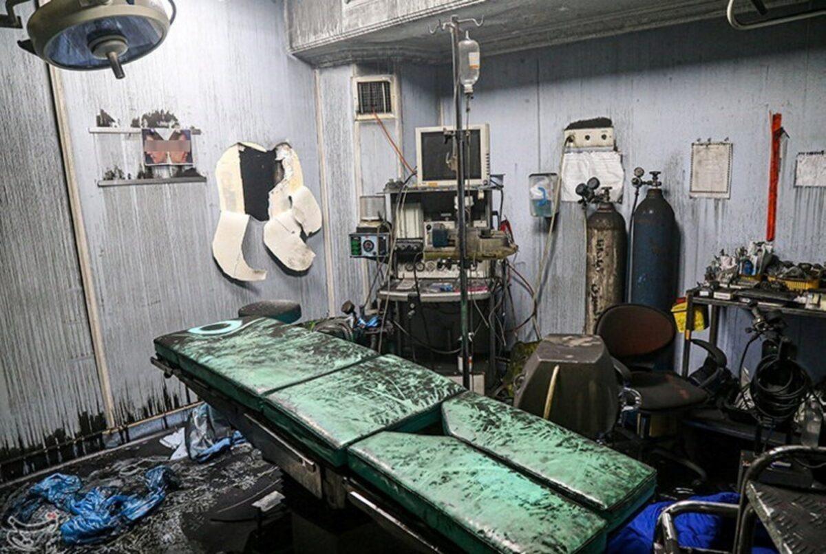 A damaged room of a medical clinic is seen at the site of an explosion in the north of the Iranian capital Tehran, Iran, on June 30, 2020. (Tasnim News Agency/Handout via Reuters)