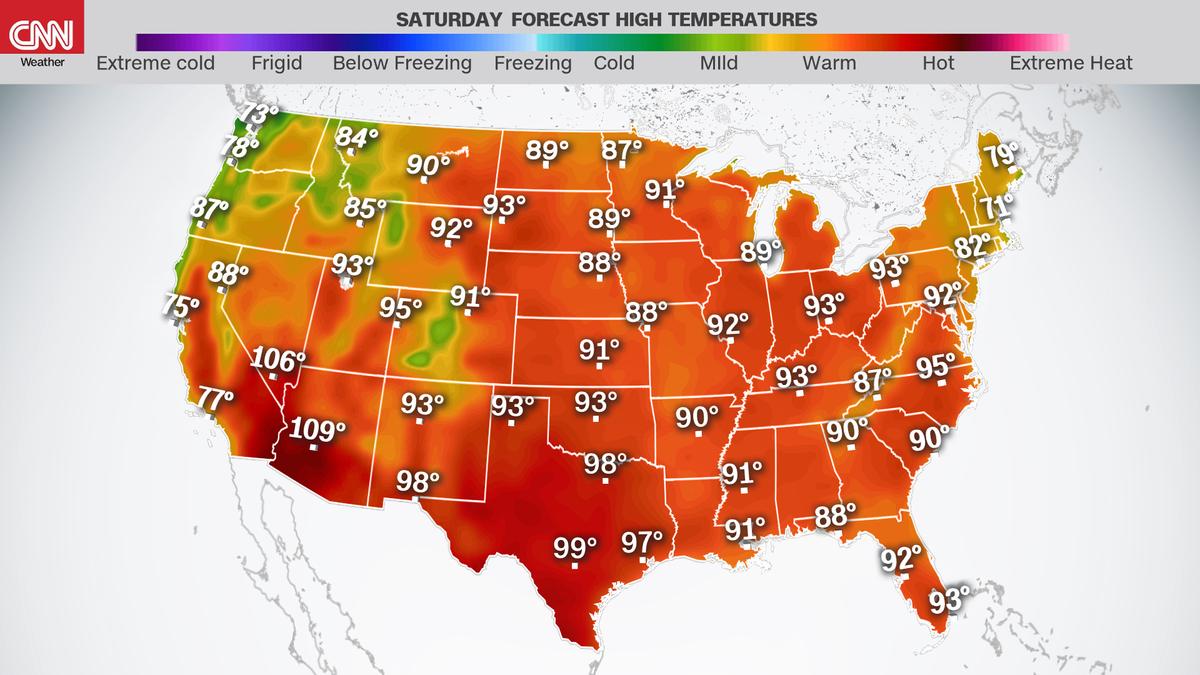 The Fourth of July forecast. (CNN Weather)
