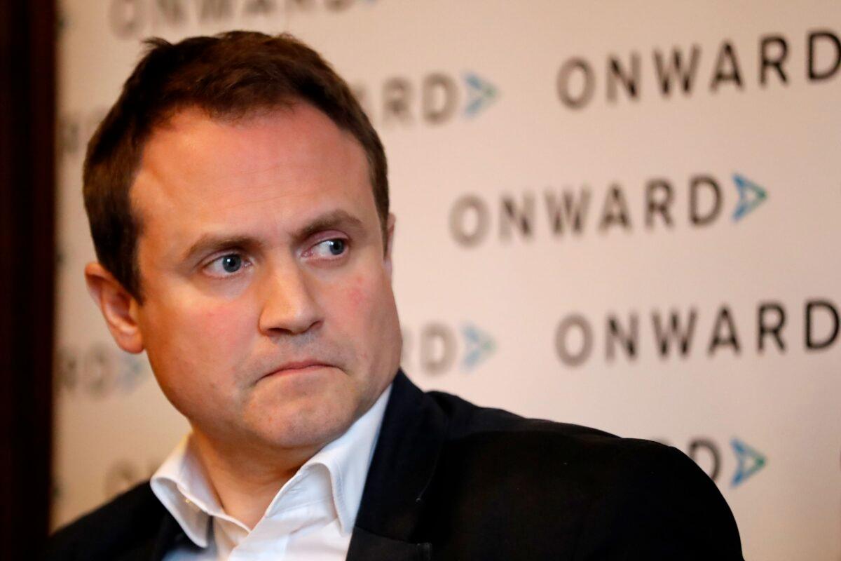 Conservative MP Tom Tugendhat takes part in a meeting of a conservative research group in Westminster Hall in London on April 9, 2019. (Tolga Akmen/AFP via Getty Images)