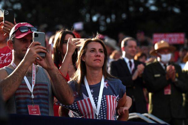 Americans attend Independence Day events at Mount Rushmore National Memorial in Keystone, South Dakota, July 3, 2020. (Saul Loeb/AFP via Getty Images)