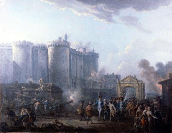 <span style="font-weight: 400;">“Storming of the Bastille and arrest of the Governor M. de Launay, July 14, 1789,” 1790, by   Jean-Baptiste Lallemand. Museum of the French Revolutio</span><span style="font-weight: 400;">n, Vizille.</span> (Public Domain)