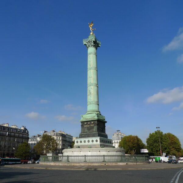The Place de la Bastille and the July Column where the Bastille once stood. (This is a cropped version of the photo.) (Jean-Louis Zimmermann/CC BY 2.0)