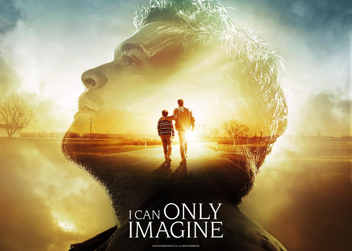 Broadway actor J. Michael Finley as singer-songwriter Bart Millard in the artwork for the film “I Can Only Imagine.” (Fair Use)