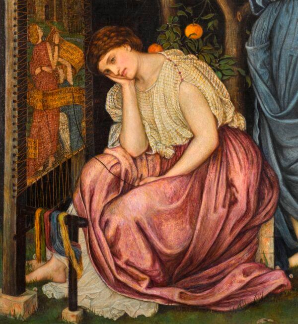 Penelope, Odysseus’s faithful wife puts arete into action. “Penelope,” 1864, by John Roddam Spencer Stanhope. Sotheby's November 2017. (PD-US)