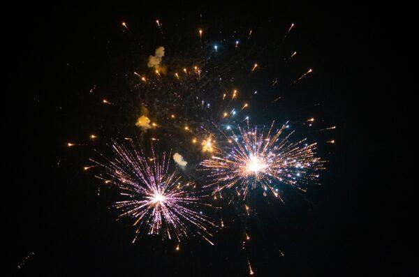 Fireworks light up the sky in Santa Ana, Calif., on July 4, 2020. (John Fredricks, The Epoch Times)