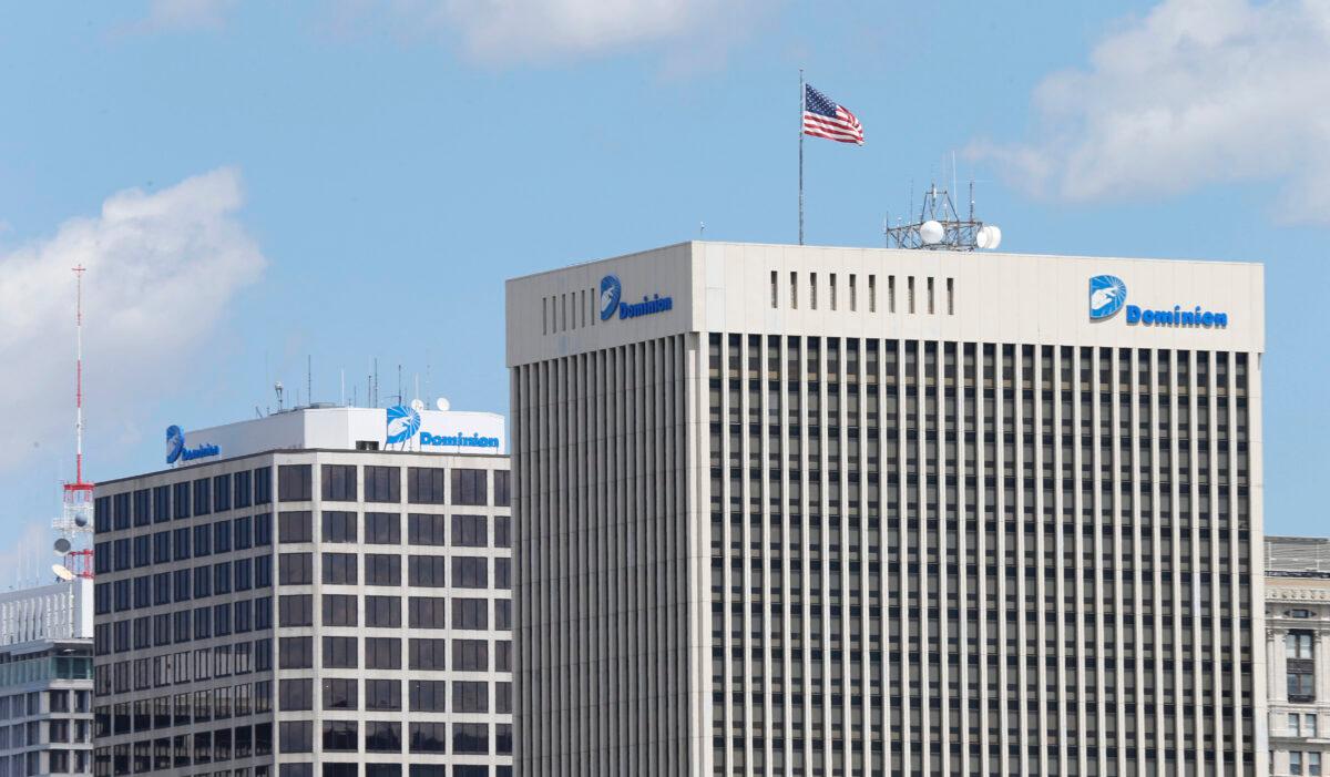 Two Dominion Energy buildings in downtown Richmond, Va., on April 28, 2015. (Steve Helber/AP Photo)
