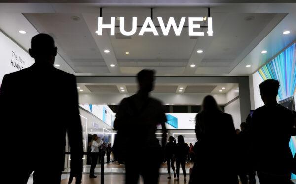 The Huawei logo at the IFA consumer tech fair in Berlin on Sept. 6, 2019. (Hannibal Hanschke/Reuters)