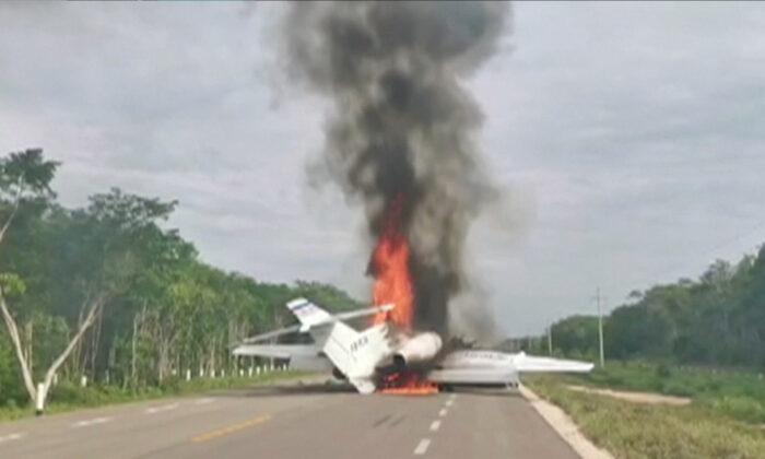Mexican Military Finds Plane in Flames and Truck Carrying Drugs