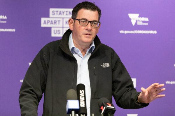 Premier of Victoria Daniel Andrews at a press conference in Melbourne, Australia on July 5, 2020. (Asanka Ratnayake/Getty Images)