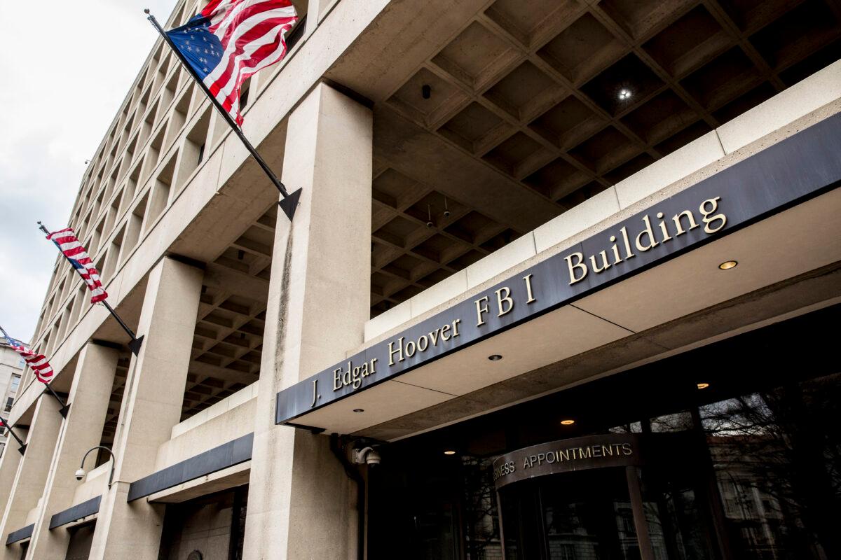 The Federal Bureau of Investigation (FBI) Headquarters is seen in Washington on March 8, 2018. (Samira Bouaou/The Epoch Times)