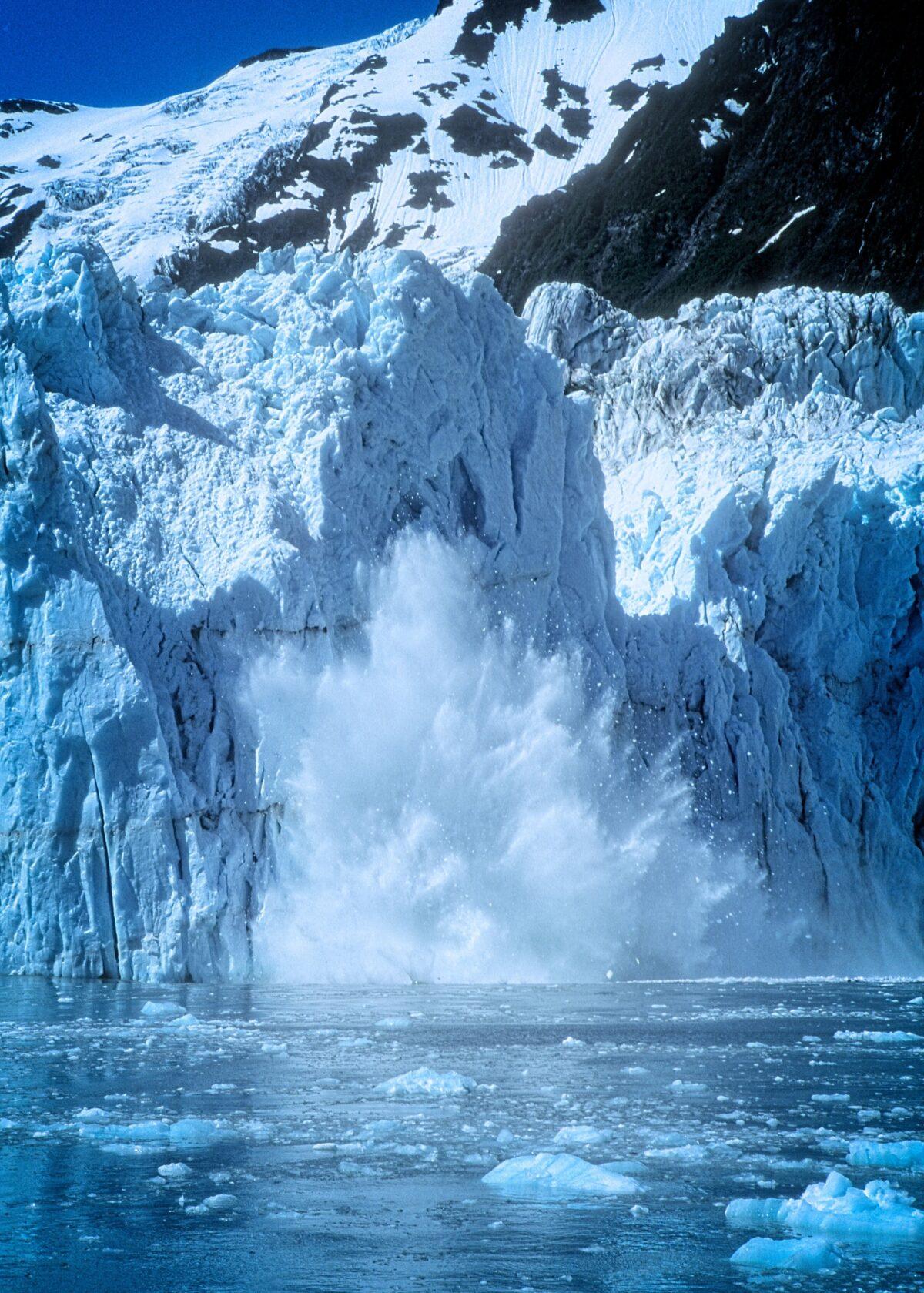 Viewing glaciers up close from a boat is a favorite excursion in Alaska. (Copyright Fred J. Eckert)