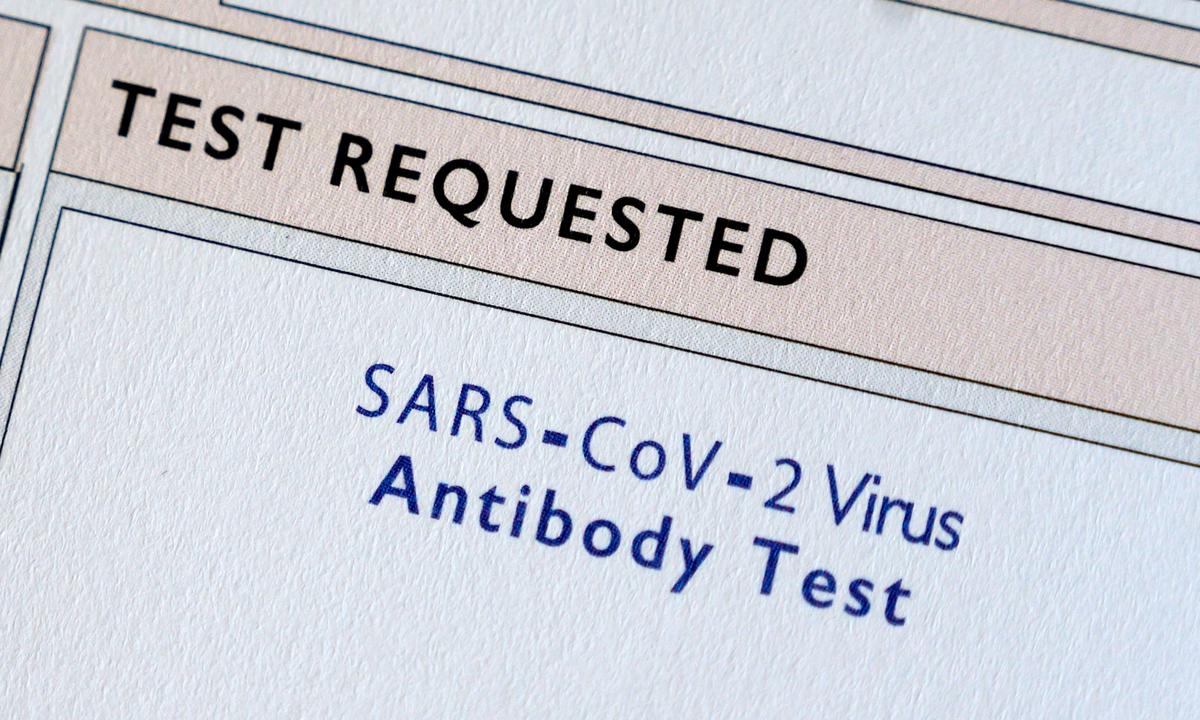 Paperwork is pictured forming part of an Antibody Test Kit which identifies antibodies related to SARS-CoV-2, the virus that causes COVID-19, in London, Britain, on May 28, 2020. (Justin Tallis/AFP/Getty Images)
