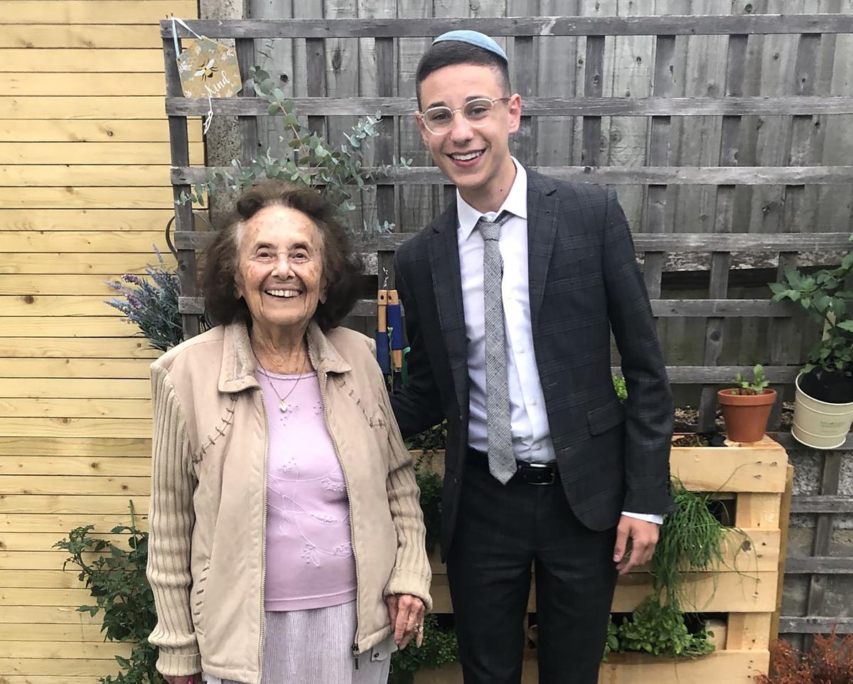 Lily Ebert (L) and her great-grandson, Dov Forman. (Courtesy of Dov Forman)