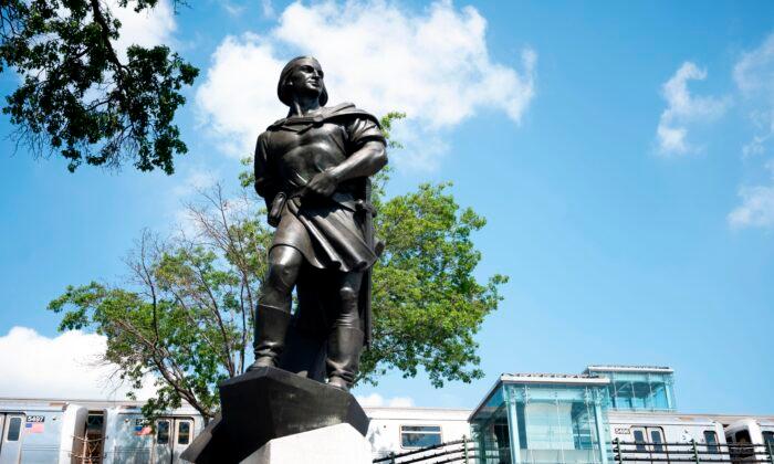 Christopher Columbus Statue Taken Down in Buffalo, New York