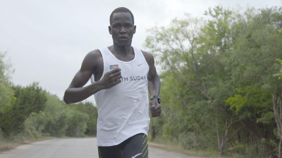 Guor Mading Maker, world-renowned Olympic marathoner, in "Runner." (Lucky Hat Entertainment)