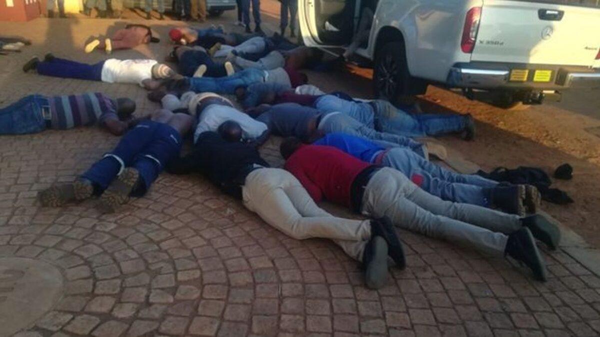 Police released images of suspects lying on the ground. (South African Police Service)