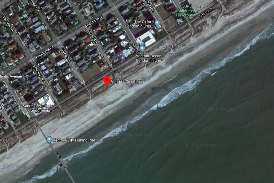 Ventnor City Beach (Screenshot/<a href="https://www.google.com/maps/place/Ventnor+City+Beach/@39.3367795,-74.4775777,1336m/data=!3m1!1e3!4m13!1m7!3m6!1s0x89c0ec193014199f:0x60a945fd50b1d75d!2s6201+Atlantic+Ave,+Ventnor+City,+NJ+08406!3b1!8m2!3d39.3377838!4d-74.4797177!3m4!1s0x89c0edc8b570f555:0x61a017461bc48440!8m2!3d39.3376203!4d-74.4756103">Google Maps</a>)