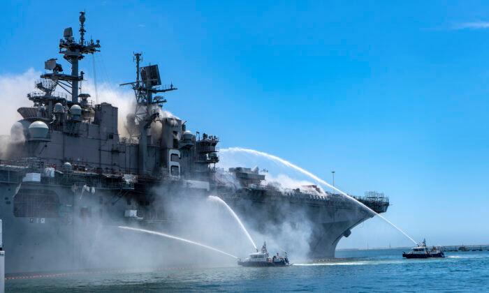 Navy Will Have to Plug Gap in Pacific Plan After Ship Fire—But Not Just Yet