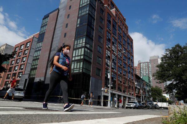 The apartment complex at 265 Houston Street, where Fahim Saleh, Co-founder/CEO of Gokada, was found dead is seen in New York City, N.Y., on July 15, 2020. (Shannon Stapleton/Reuters)