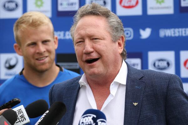 Andrew Forrest addresses the media on Oct. 25, 2019 in Perth, Australia. (Paul Kane/Getty Images)