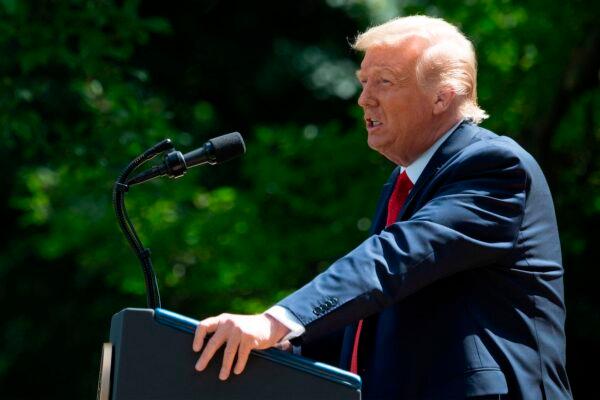 President Donald Trump speaks in the Rose Garden at the White House in Washington, on July 9, 2020. (Jim Watson/AFP via Getty Images)