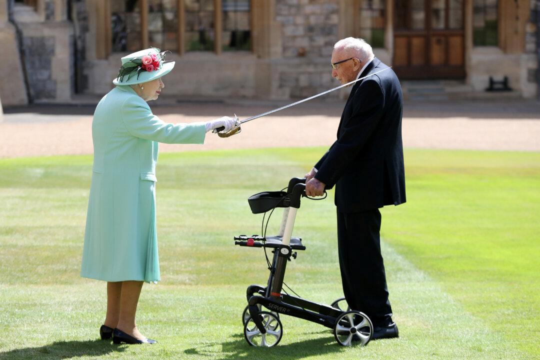 Arise Sir Tom Moore: Queen Elizabeth Knights 100-Year-Old Fundraising Captain