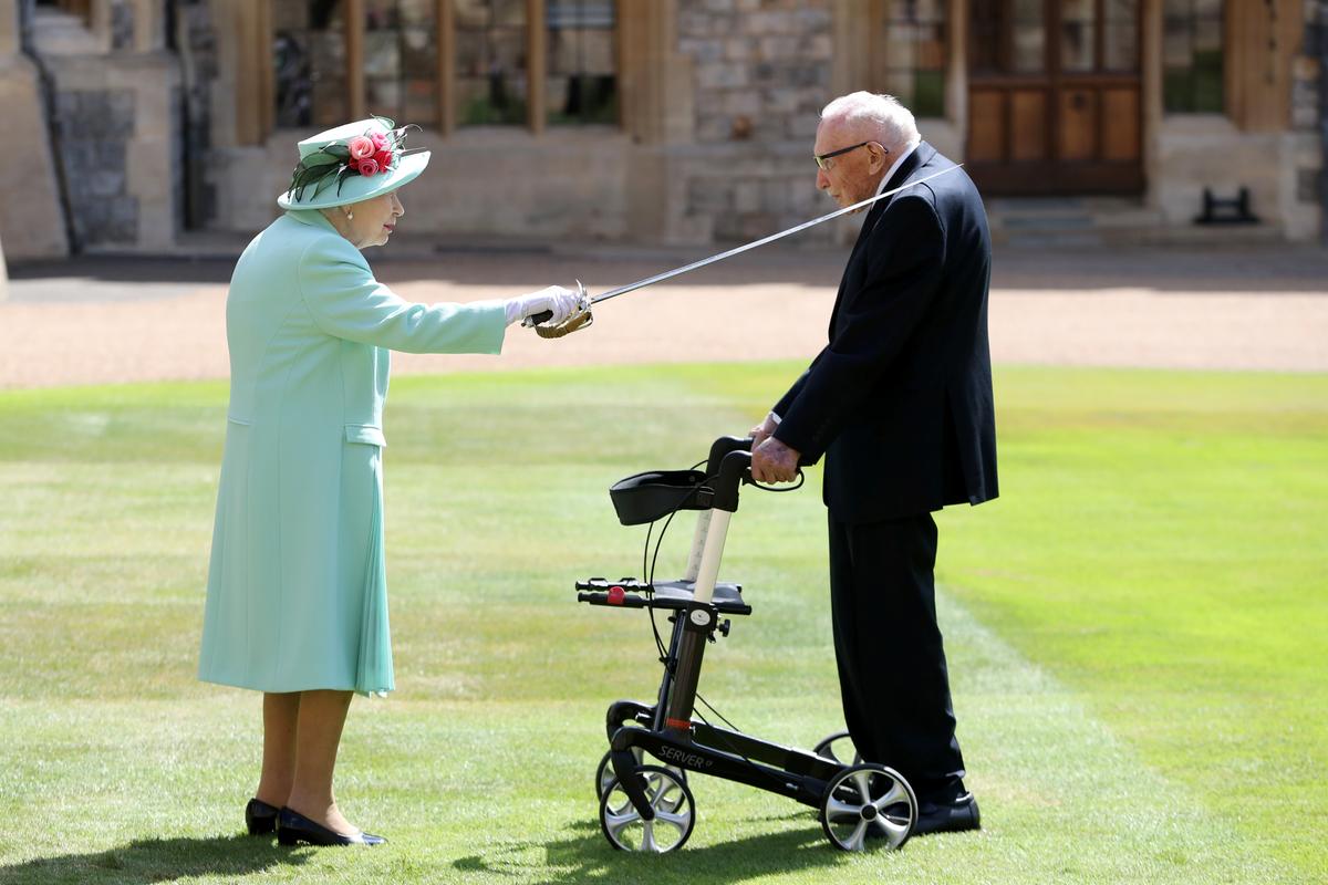 Arise Sir Tom Moore: Queen Elizabeth Knights 100-Year-Old Fundraising Captain
