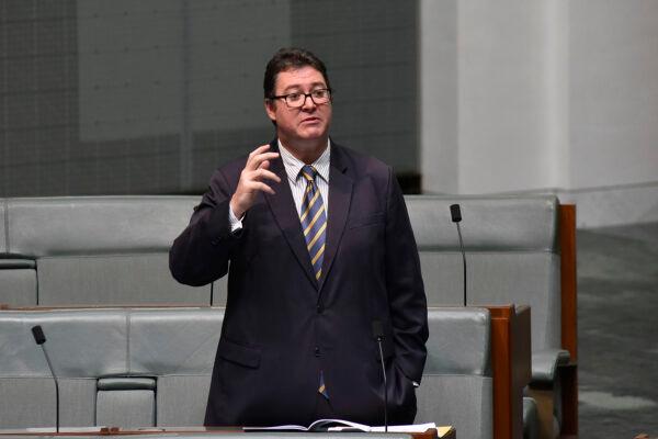 George Christensen speaks at Parliament House in Canberra, Australia, on Dec. 7, 2017. (Michael Masters/Getty Images)
