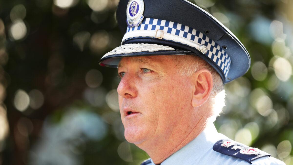 NSW Police Commissioner Mick Fuller speaks to the media at a press conference in Sydney, Australia on July 6, 2020. (Mark Metcalfe/Getty Images)