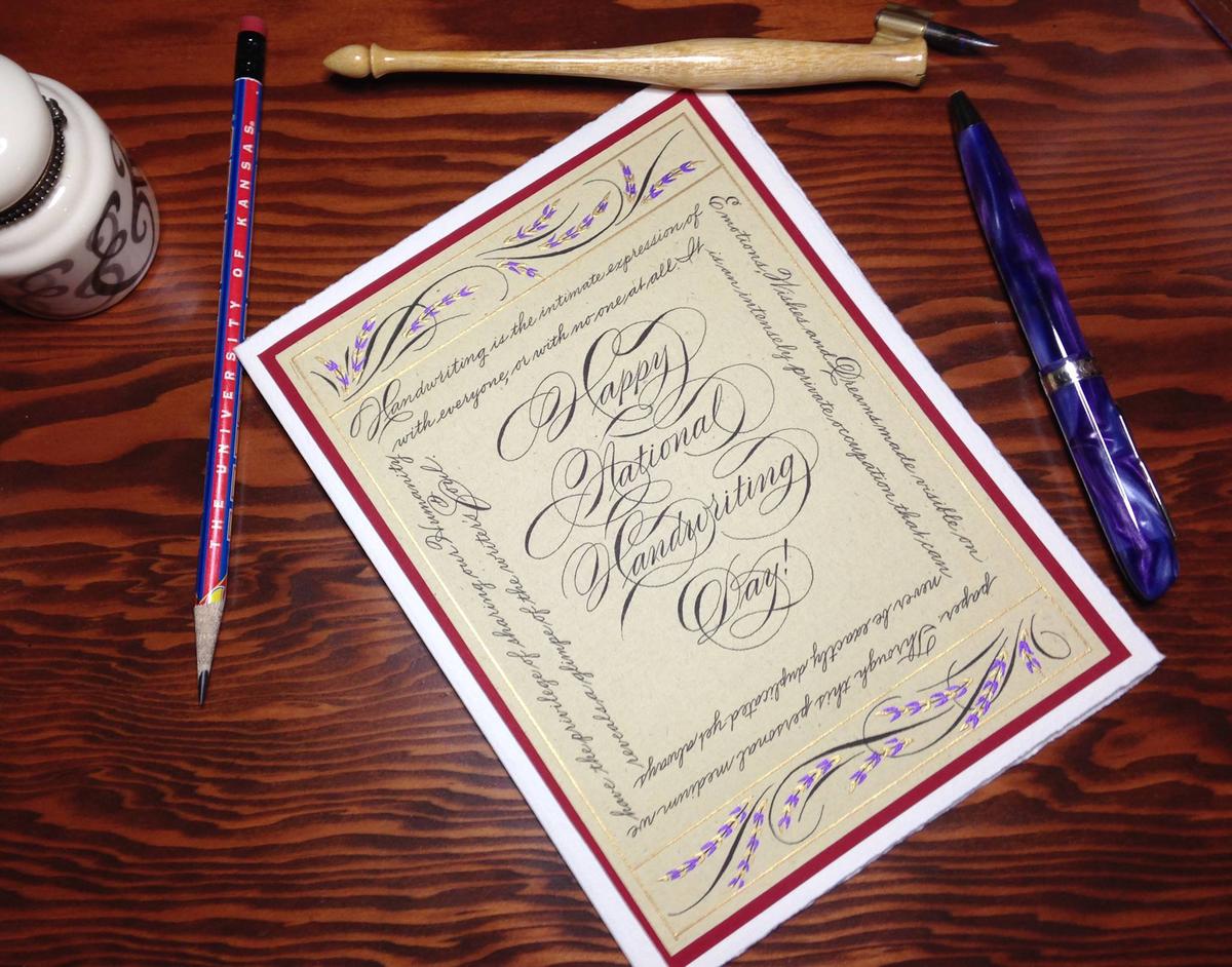 Sull wrote this for National Handwriting Day on Jan. 23, 2014:<br/>"Handwriting is the intimate expression of emotions, wishes and dreams made visible on paper. Through this personal medium we have the privilege of sharing our Humanity with everyone, or with no one one at all. It is an intensely private occupation that can never be exactly duplicated yet always reveals a glimpse of the writer's soul." (Courtesy of Michael Sull)