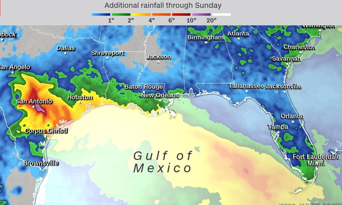 A Tropical System Will Bring Heavy Rain to the Gulf Coast This Weekend