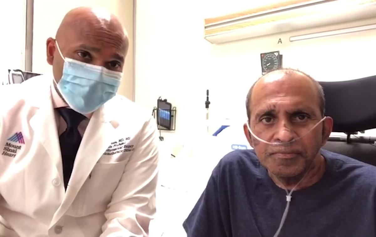Mount Sinai Hospital's Dr. Robin Varghese and his patient, Pastor Benjamin Thomas (Courtesy of <a href="https://www.mountsinai.org/">Mount Sinai Health System</a>)