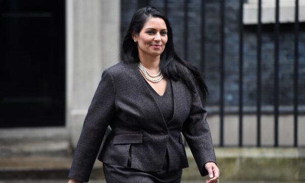 Priti Patel, Secretary of State for the Home Department leaves Downing Street, in London on Feb. 13, 2020. (Peter Summers/Getty Images)