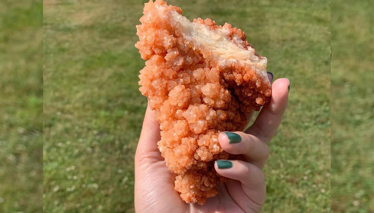 Jewelry Maker Goes Viral With Rare Crystal That Looks Like a Giant Piece of Fried Chicken