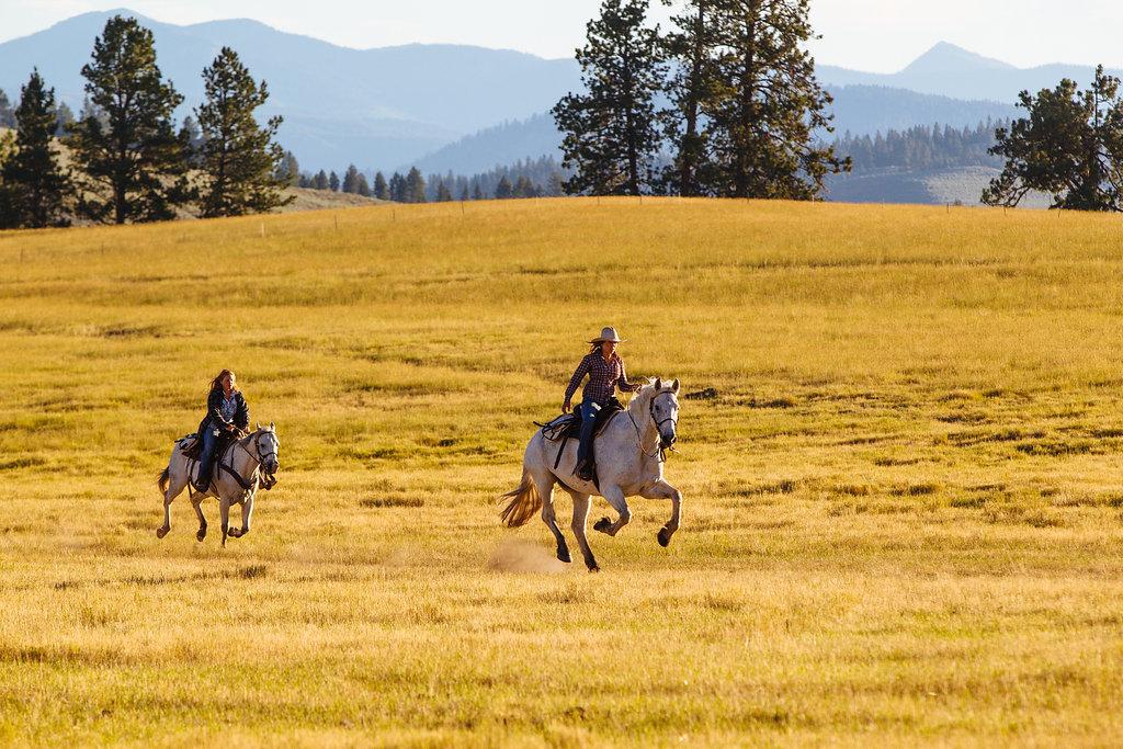 Horseback riding at Paws Up in Montana. (Courtesy of Paws Up)