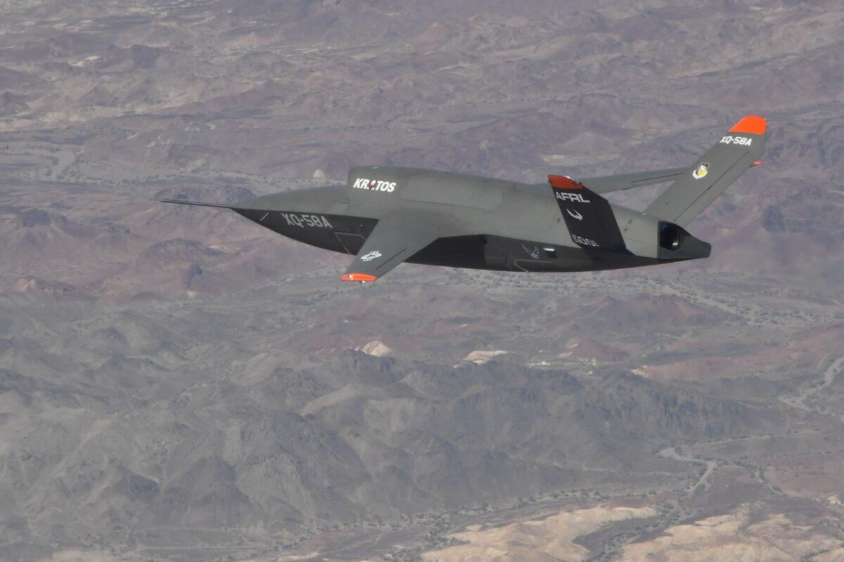 The XQ-58A Valkyrie is pictured during a second test flight on June 11, 2019. (1st Lt Randolph Abaya, 586 Flight Test Squadron.)