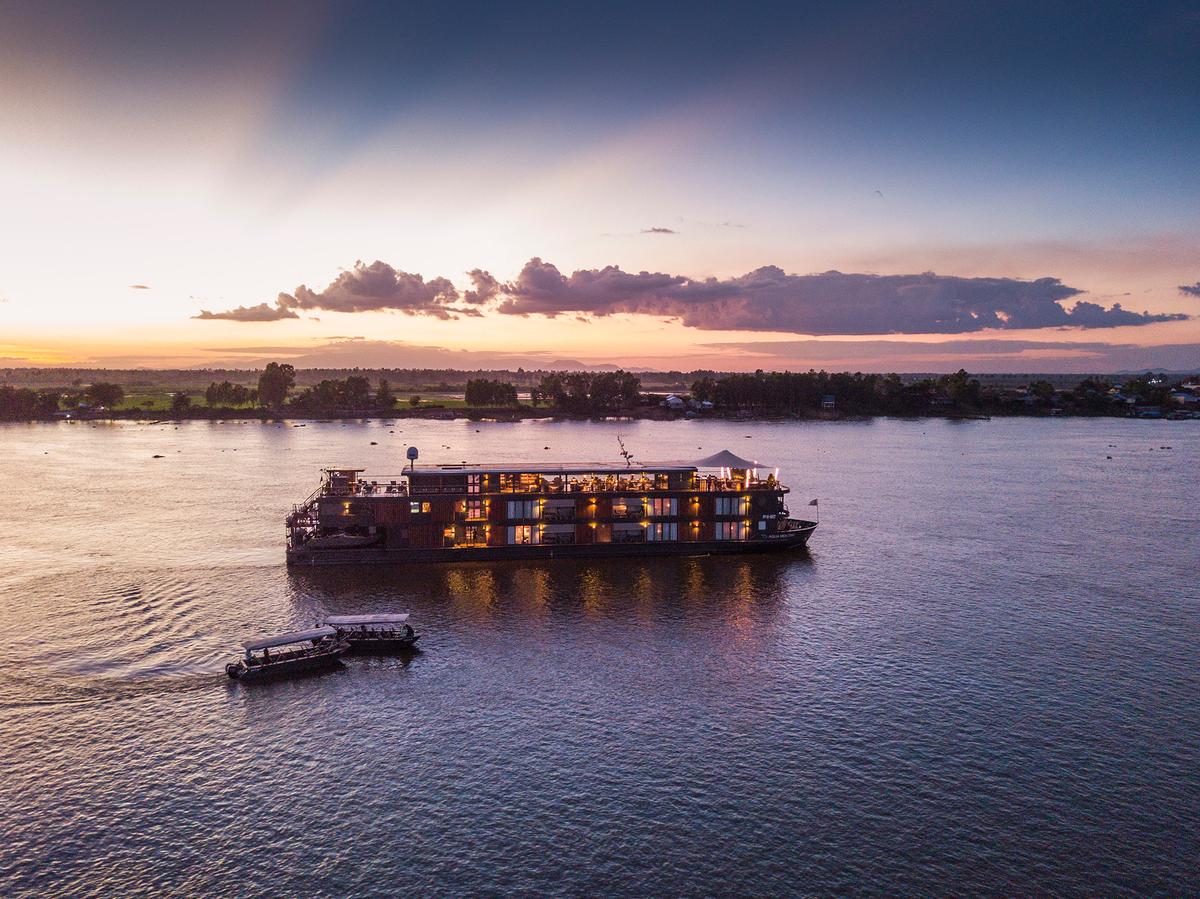 The Aqua Mekong is available to charter out; it accommodates 32 people. (Courtesy of Aqua)