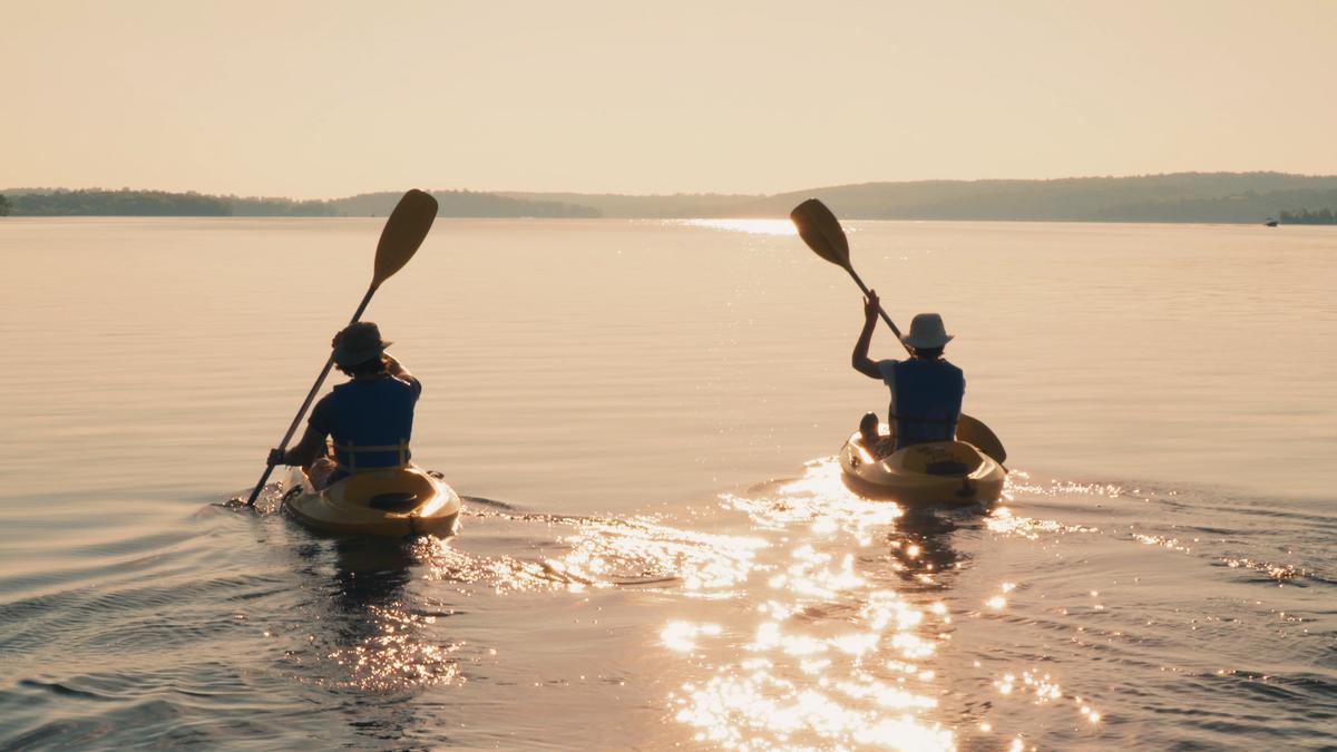 Kayaking at Elmhirst's Resort, 90 minutes from Toronto, Canada. (Courtesy of Elmhirst’s)